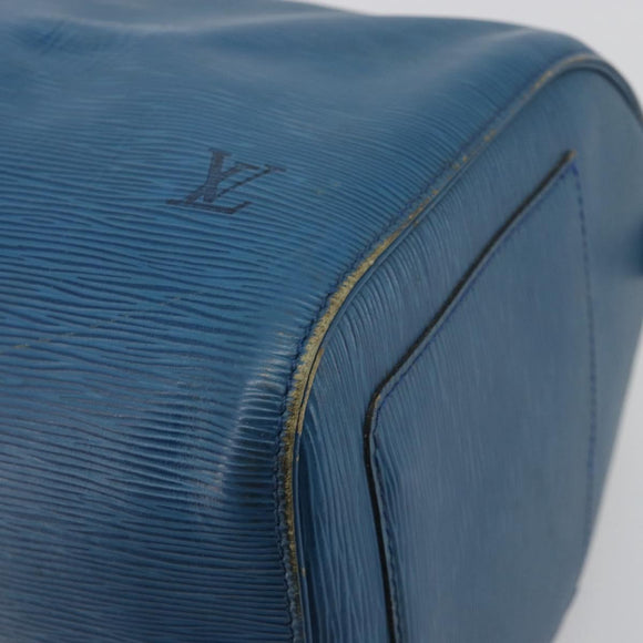 LOUIS VUITTON Epi Keepall 45 Boston Bag Blue M42975 LV Auth 190619