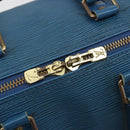 LOUIS VUITTON Epi Keepall 45 Boston Bag Blue M42975 LV Auth 190619-9
