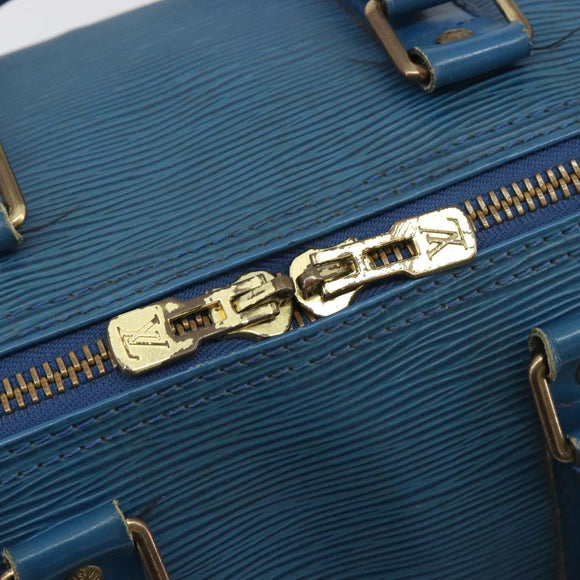 LOUIS VUITTON Epi Keepall 45 Boston Bag Blue M42975 LV Auth 190619