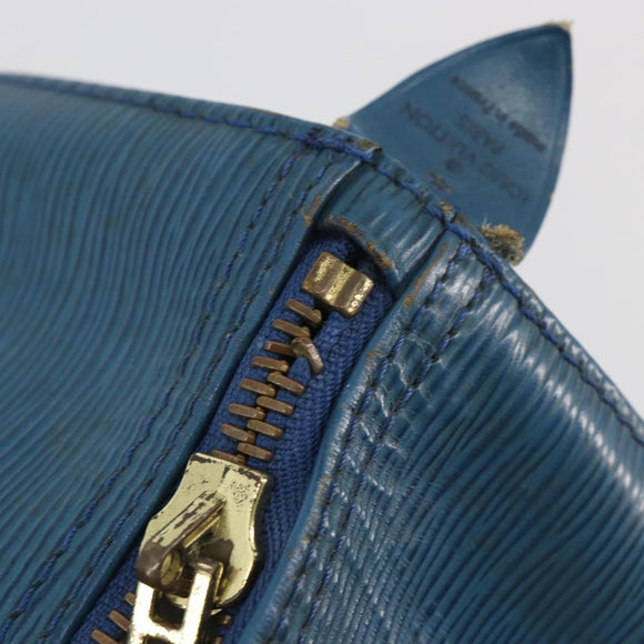 LOUIS VUITTON Epi Keepall 45 Boston Bag Blue M42975 LV Auth 190619