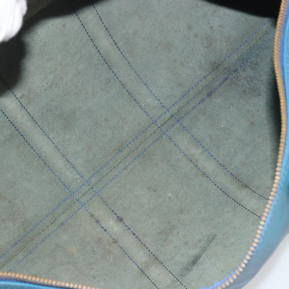 LOUIS VUITTON Epi Keepall 45 Boston Bag Blue M42975 LV Auth 190619