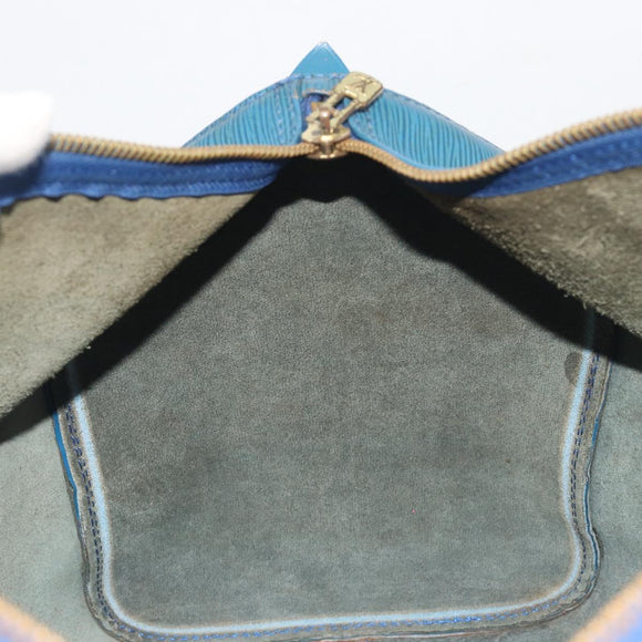 LOUIS VUITTON Epi Keepall 45 Boston Bag Blue M42975 LV Auth 190619