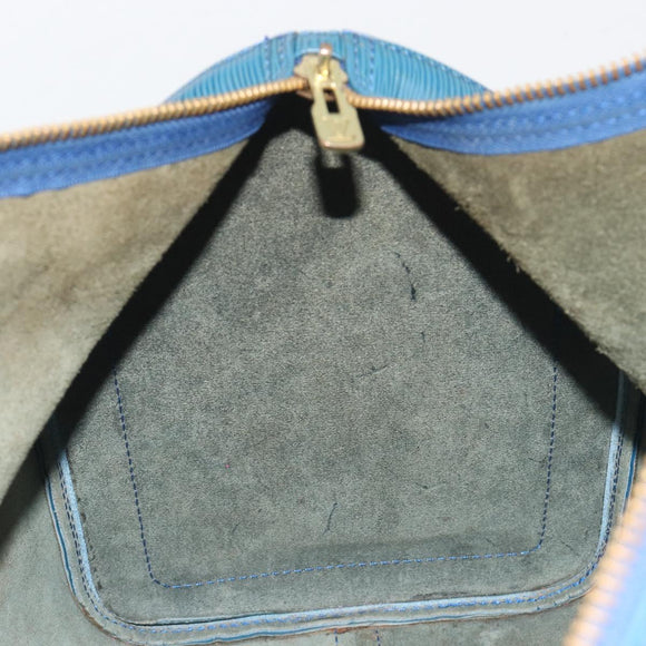 LOUIS VUITTON Epi Keepall 45 Boston Bag Blue M42975 LV Auth 190619