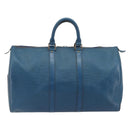 LOUIS VUITTON Epi Keepall 45 Boston Bag Blue M42975 LV Auth 190619-2
