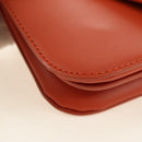 BOTTEGA VENETA Mount Chain Shoulder Bag Leather 2way Orange Gold Auth 190620V-16