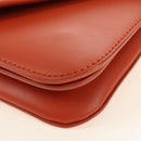 BOTTEGA VENETA Mount Chain Shoulder Bag Leather 2way Orange Gold Auth 190620V-17