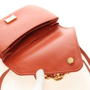 BOTTEGA VENETA Mount Chain Shoulder Bag Leather 2way Orange Gold Auth 190620V-20