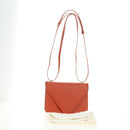 BOTTEGA VENETA Mount Chain Shoulder Bag Leather 2way Orange Gold Auth 190620V-12