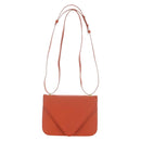 BOTTEGA VENETA Mount Chain Shoulder Bag Leather 2way Orange Gold Auth 190620V-13