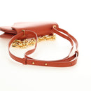 BOTTEGA VENETA Mount Chain Shoulder Bag Leather 2way Orange Gold Auth 190620V-8