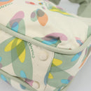 CHANEL Tote Bag Canvas Green Silver CC Auth 190622A-13