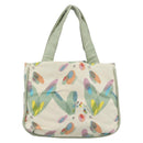 CHANEL Tote Bag Canvas Green Silver CC Auth 190622A-3