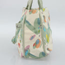 CHANEL Tote Bag Canvas Green Silver CC Auth 190622A-5