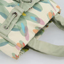 CHANEL Tote Bag Canvas Green Silver CC Auth 190622A-6