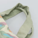 CHANEL Tote Bag Canvas Green Silver CC Auth 190622A-8