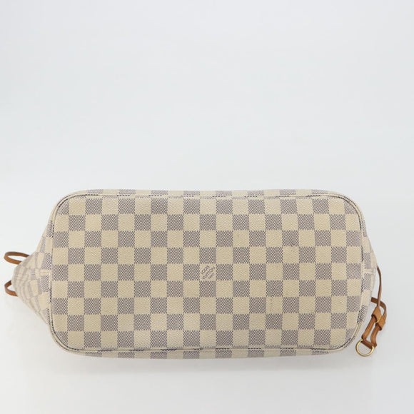 LOUIS VUITTON Damier Azur Neverfull MM Tote Bag N41605 LV Auth 190624