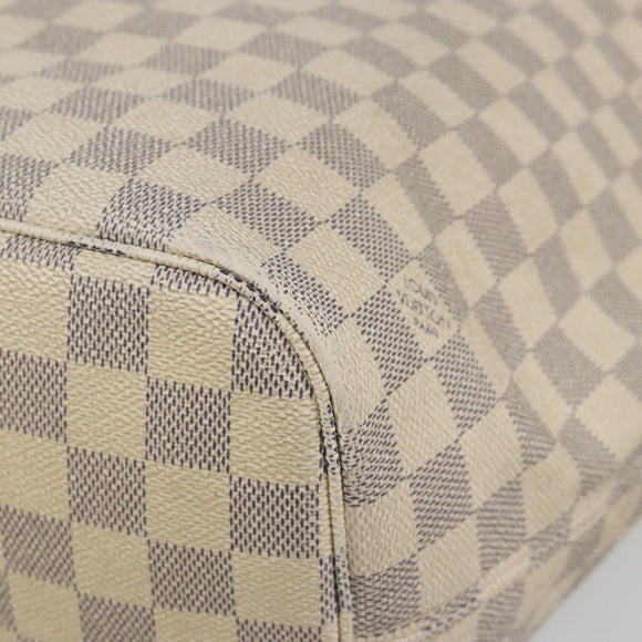 LOUIS VUITTON Damier Azur Neverfull MM Tote Bag N41605 LV Auth 190624
