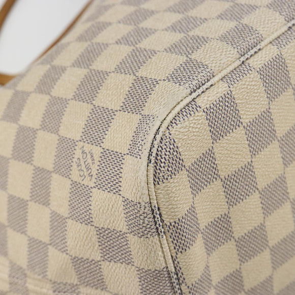 LOUIS VUITTON Damier Azur Neverfull MM Tote Bag N41605 LV Auth 190624