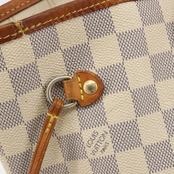 LOUIS VUITTON Damier Azur Neverfull MM Tote Bag N41605 LV Auth 190624