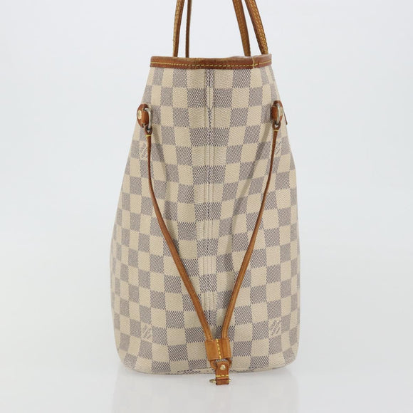 LOUIS VUITTON Damier Azur Neverfull MM Tote Bag N41605 LV Auth 190624