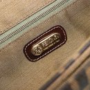 FENDI Zucca Canvas Shoulder Bag Black Brown Auth 190627SAV-17