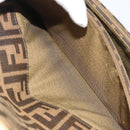 FENDI Zucca Canvas Shoulder Bag Black Brown Auth 190627SAV-23