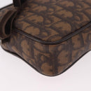 Christian Dior Trotter Canvas Hand Pouch PVC Brown Silver Auth 190629V-10