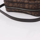 Christian Dior Trotter Canvas Hand Pouch PVC Brown Silver Auth 190629V-7