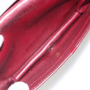Christian Dior Trotter Canvas Chain Shoulder Bag Red Gold Auth 190630-12