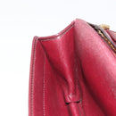 Christian Dior Trotter Canvas Chain Shoulder Bag Red Gold Auth 190630-19