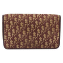Christian Dior Trotter Canvas Chain Shoulder Bag Red Gold Auth 190630-2