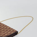 Christian Dior Trotter Canvas Chain Shoulder Bag Red Gold Auth 190630-8