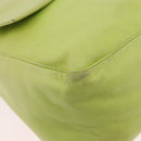 FENDI Mamma Baguette Shoulder Bag Leather Green Silver Auth 190637M-11
