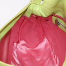 FENDI Mamma Baguette Shoulder Bag Leather Green Silver Auth 190637M-22