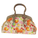 Christian Dior Boston Bag Canvas Multicolor Silver Auth 190638M-2