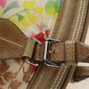 Christian Dior Boston Bag Canvas Multicolor Silver Auth 190638M-9
