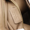 Salvatore Ferragamo Gancini Hand Bag Leather 2way Beige Gold Auth 190640-12