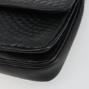 BALLY Chain Shoulder Bag Leather Black Gold Auth 190641A-9