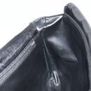 BALLY Chain Shoulder Bag Leather Black Gold Auth 190641A-18