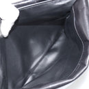 BALLY Chain Shoulder Bag Leather Black Gold Auth 190641A-22