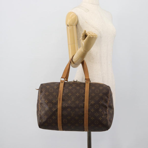 LOUIS VUITTON Monogram Sac Souple 35 Boston Bag M41626 LV Auth 190642
