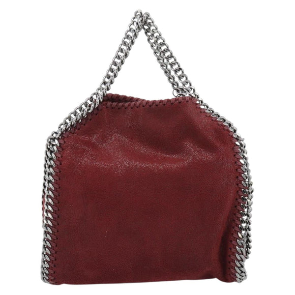 Stella MacCartney Chain Falabella Tiny Bag Polyester 2way Bordeaux Auth 190646A