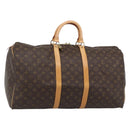 LOUIS VUITTON Monogram Keepall 55 Boston Bag M41424 LV Auth 190647A-1