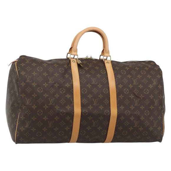 LOUIS VUITTON Monogram Keepall 55 Boston Bag M41424 LV Auth 190647A