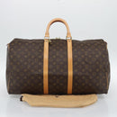 LOUIS VUITTON Monogram Keepall 55 Boston Bag M41424 LV Auth 190647A-12