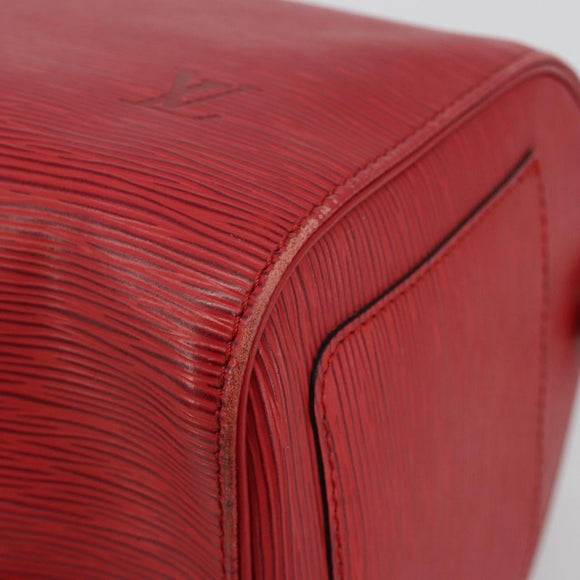 LOUIS VUITTON Epi Speedy 35 Hand Bag Castilian Red M42997 LV Auth 190649A