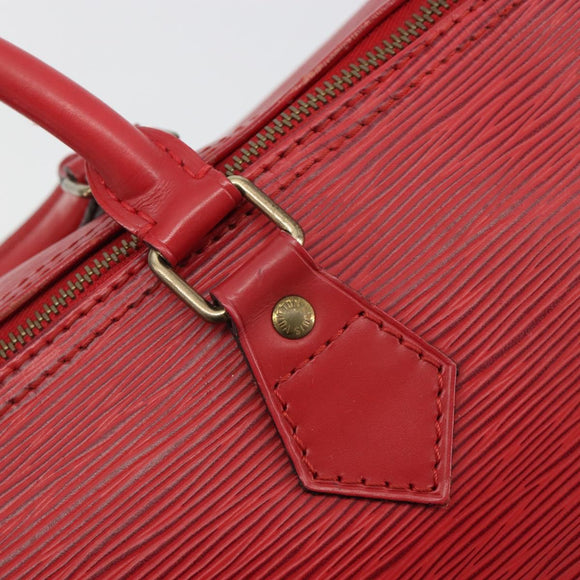 LOUIS VUITTON Epi Speedy 35 Hand Bag Castilian Red M42997 LV Auth 190649A