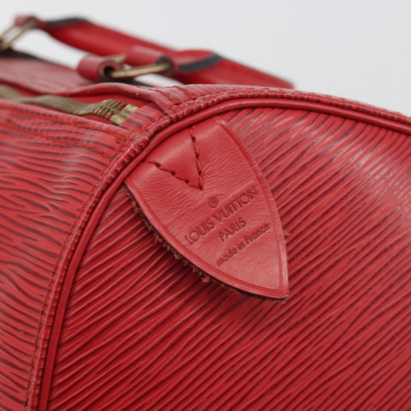 LOUIS VUITTON Epi Speedy 35 Hand Bag Castilian Red M42997 LV Auth 190649A