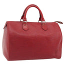 LOUIS VUITTON Epi Speedy 35 Hand Bag Castilian Red M42997 LV Auth 190649A-1