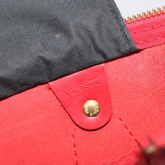 LOUIS VUITTON Epi Speedy 35 Hand Bag Castilian Red M42997 LV Auth 190649A